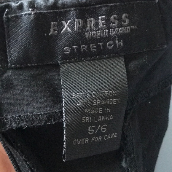 Express midi strapless black dress size 5/6 cotton - Picture 3 of 3